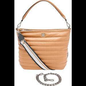 Think Royln Vegan Faux Leather Messenger Reese Nude